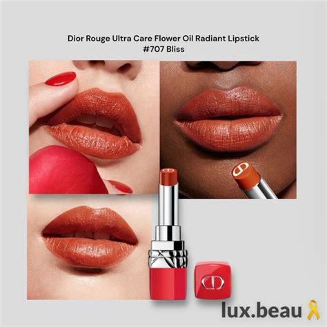 dior 707 bliss swatch|Rouge Dior Ultra Care Flower Oil Lipstick • 707 Bliss .